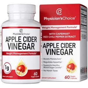Apple Cider Vinegar Capsules Weight Loss, 60 Ct